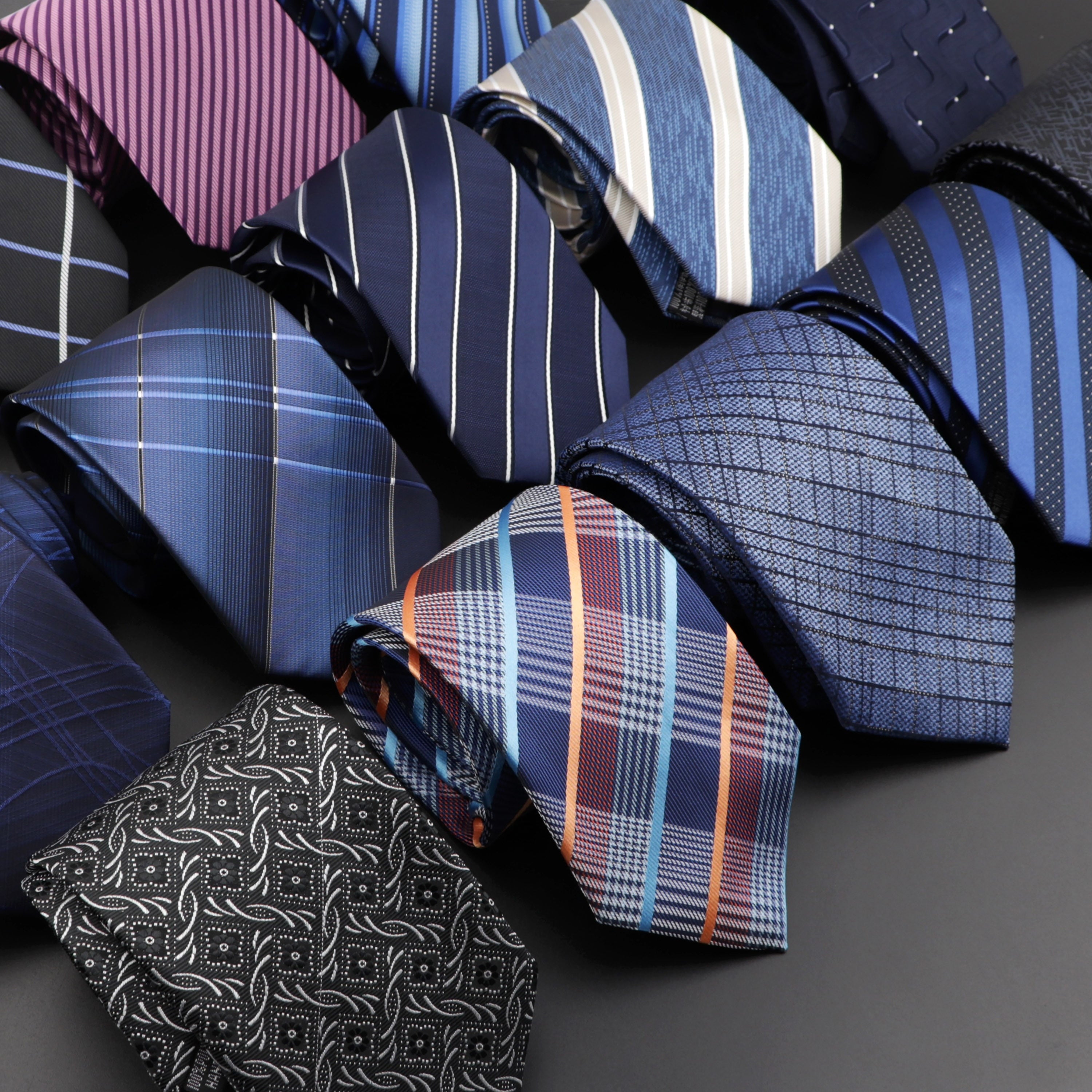 New Men's Tie Classic Solid Color Stripe Flower Floral 8cm Jacquard Necktie Accessories Daily Wear Cravat Wedding Party Gift